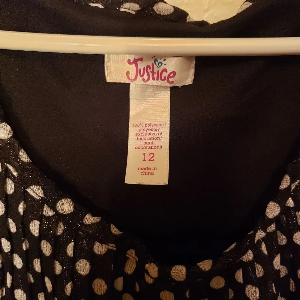 Justice polka dot dress 12